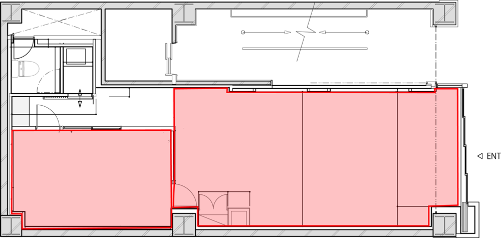 ZeroBase Labs GINZA 4-chome crossing 1F間取図